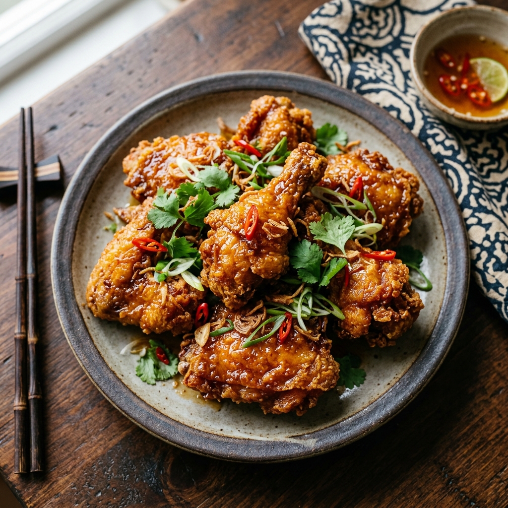 Gà chiên mắm